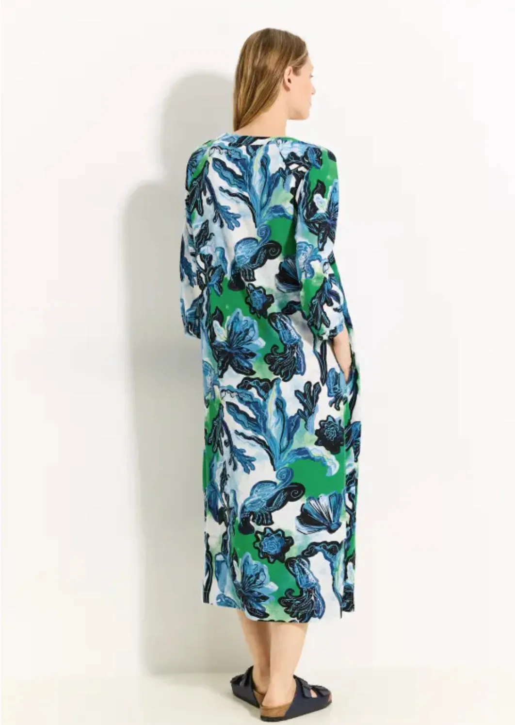 144091 -Ocean Inspired Print Dress - Cecil