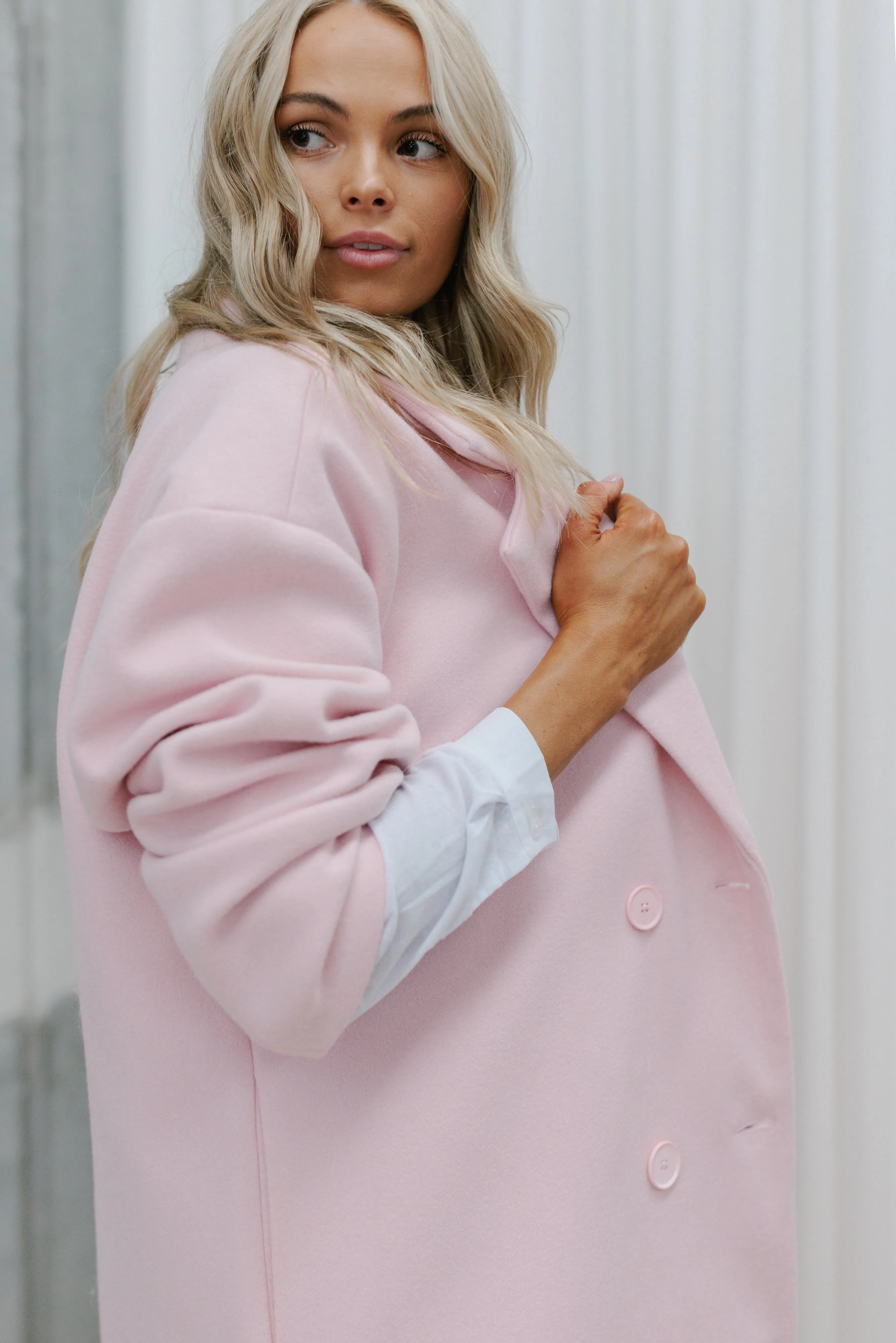 Adeline Coat - Baby Pink