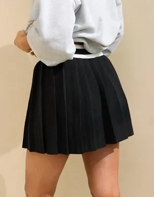 Aerie Pleated Sweater Mini Skirt-