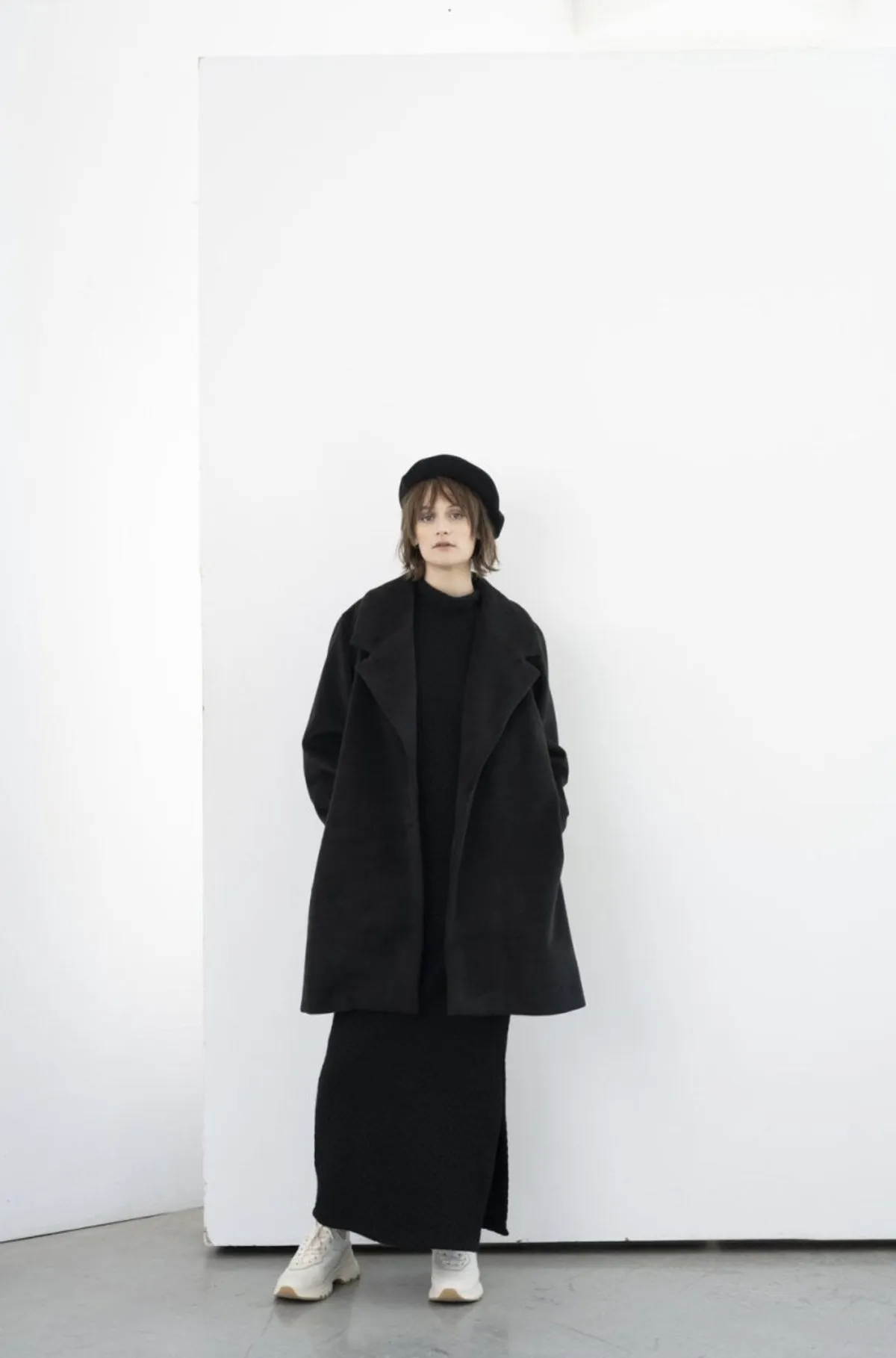 Albert Coat - Black/Oatmeal