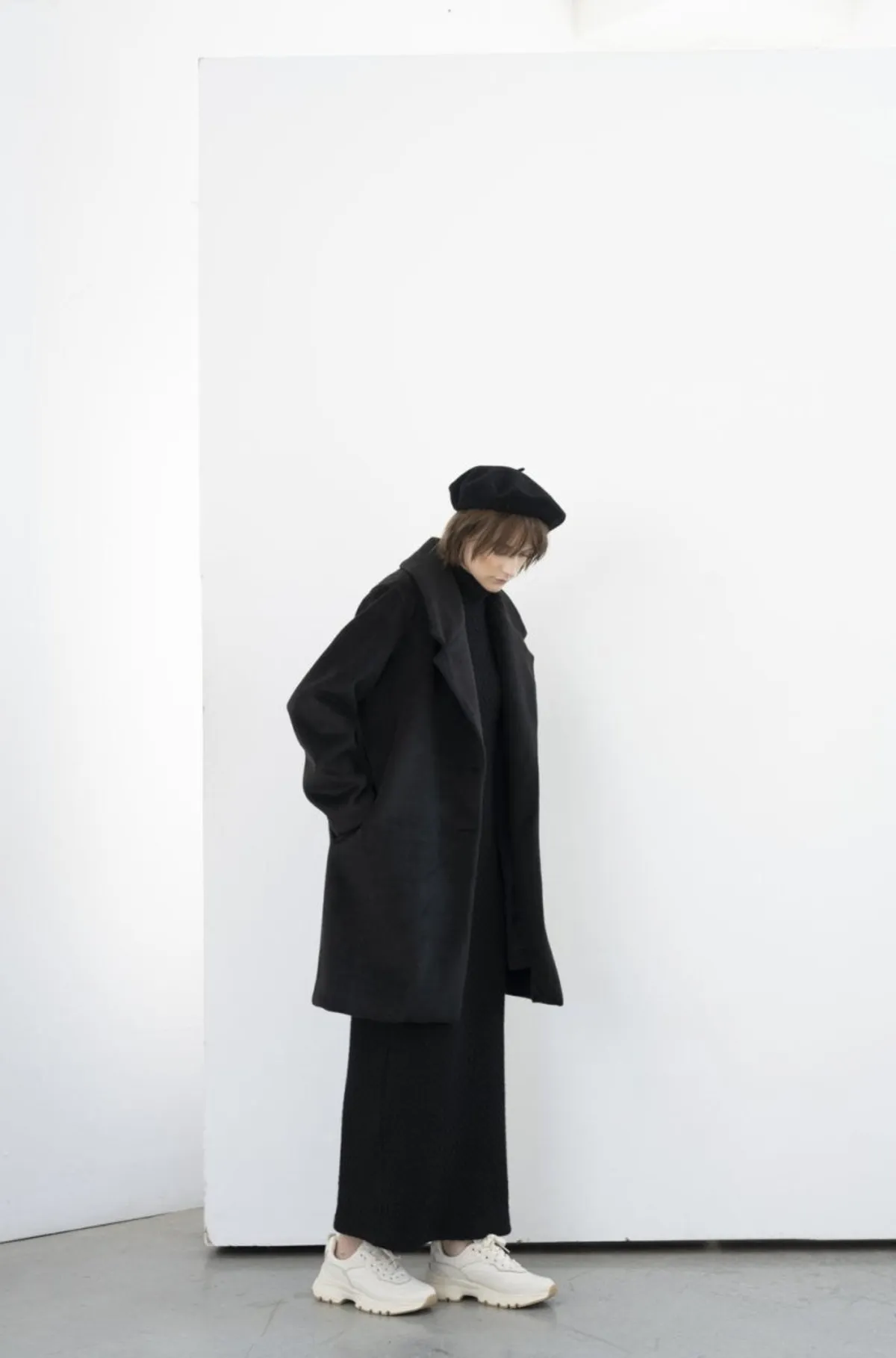 Albert Coat - Black/Oatmeal