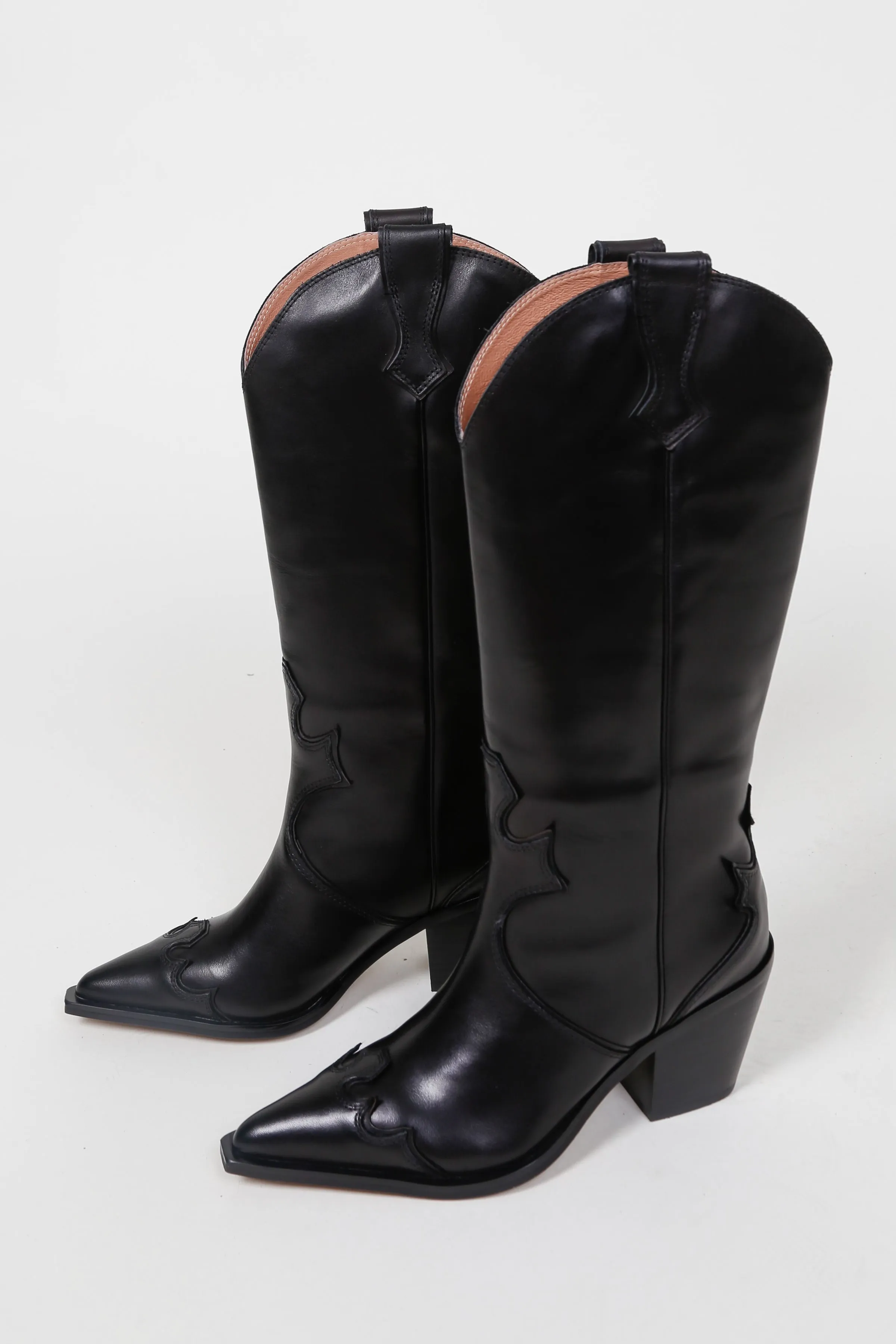 ALIAS MAE | Margot Western Boots - Black