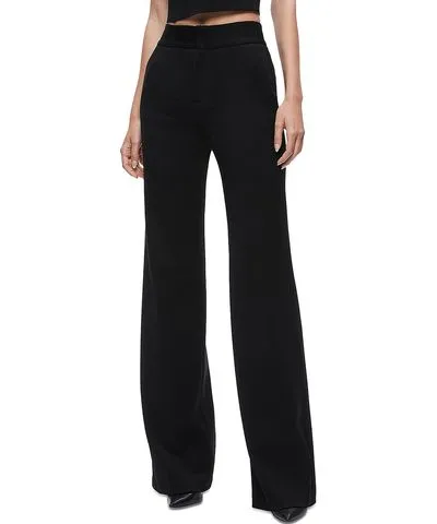 Alice + Olivia Deanna Womens High Rise Faux Pockets Bootcut Pants