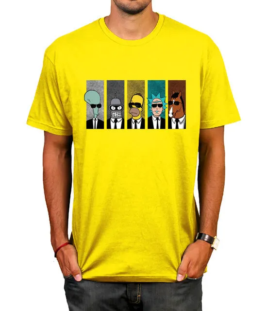 Anime rick morty t-shirt Cool TV Tee Men Tees Shirt Couple Geek BoJack Horseman Short Sleeve T Shirt Boyfriend's Tees camiseta