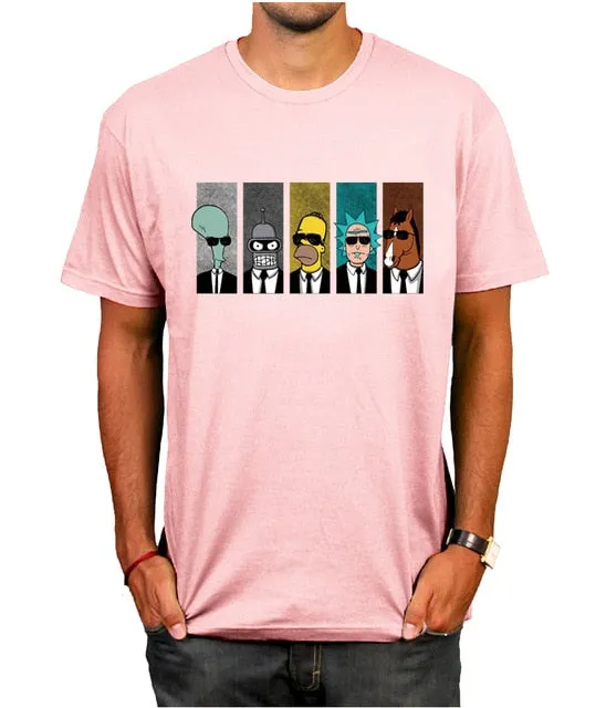 Anime rick morty t-shirt Cool TV Tee Men Tees Shirt Couple Geek BoJack Horseman Short Sleeve T Shirt Boyfriend's Tees camiseta