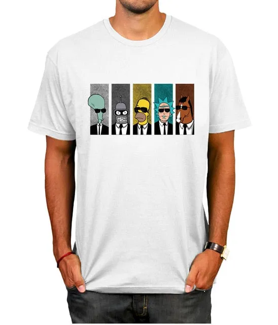 Anime rick morty t-shirt Cool TV Tee Men Tees Shirt Couple Geek BoJack Horseman Short Sleeve T Shirt Boyfriend's Tees camiseta