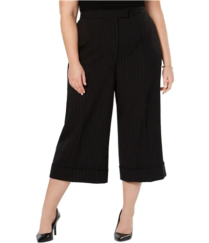 Anne Klein Womens Pinstripe Culotte Pants