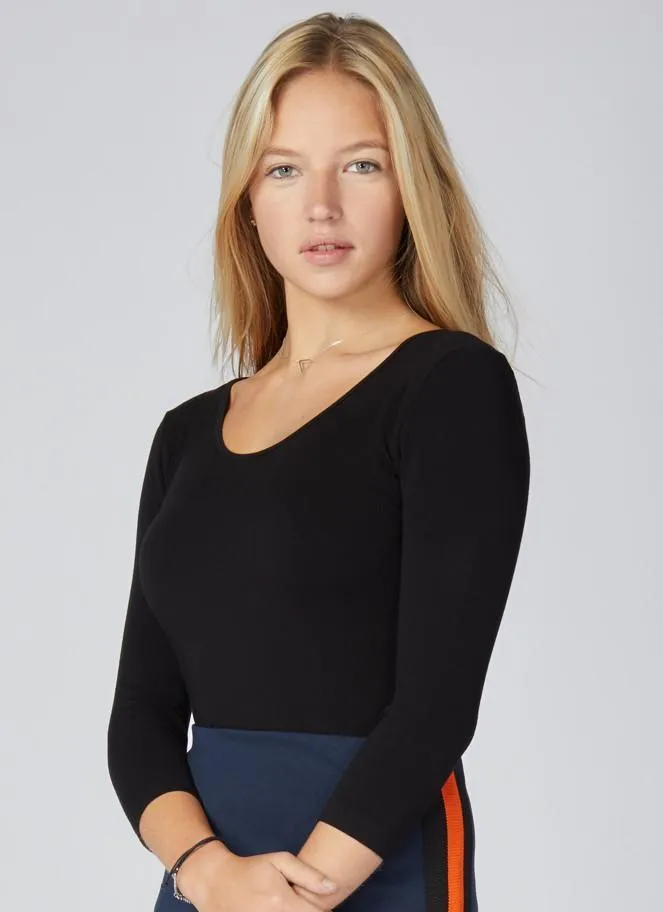 Bamboo 3/4 Sleeve Scoop Neck Top