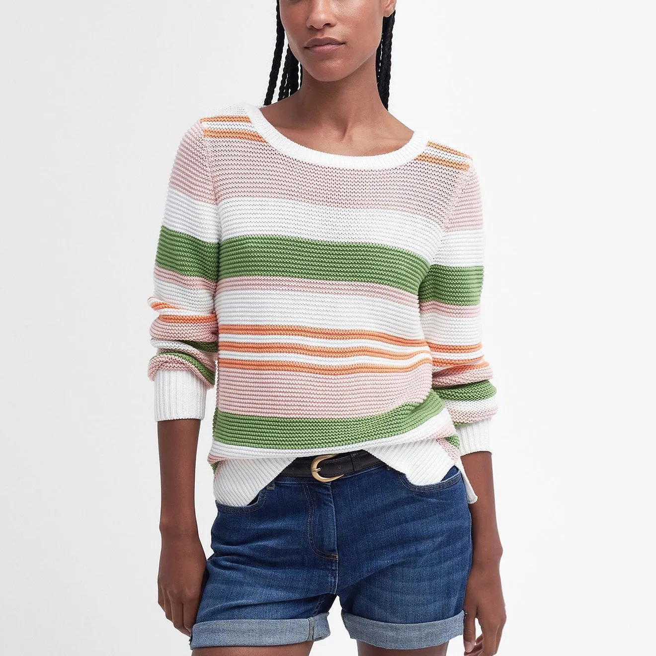 Barbour Womens Littlehampton Knitted Sweater Multi Stripe