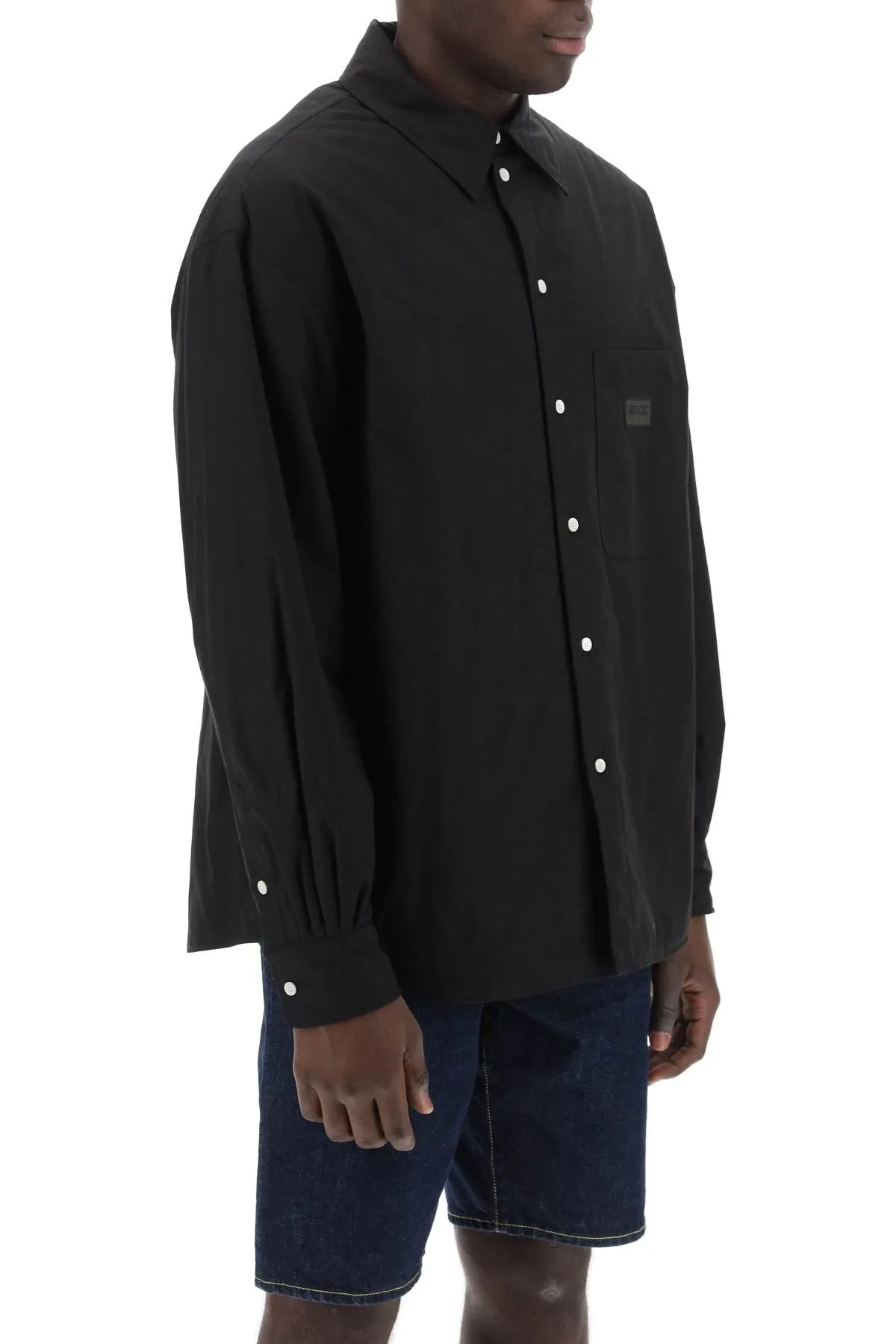 Black Kenzo Padded Overshirt FE58CH5259LH - Shop Now