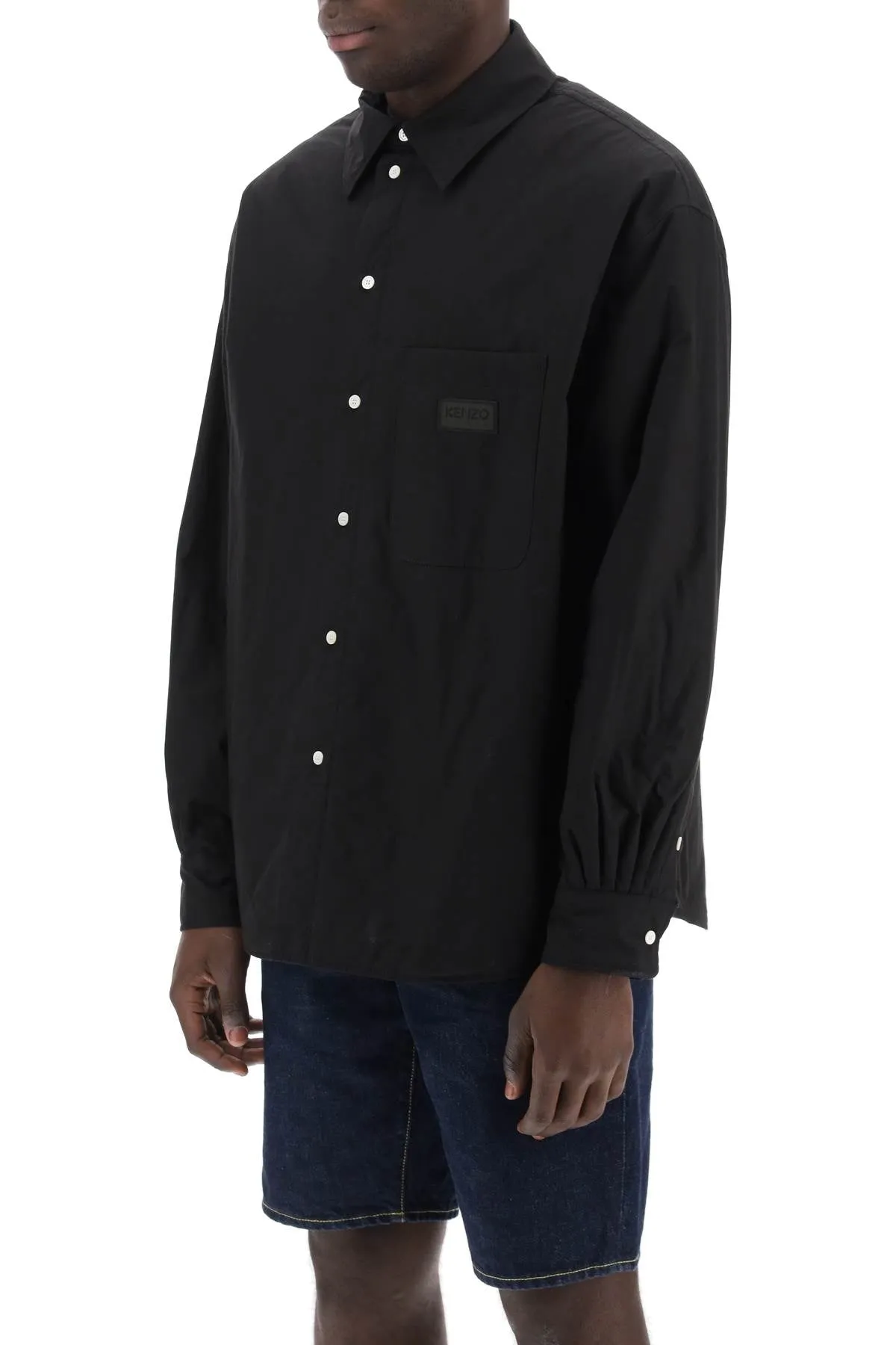 Black Kenzo Padded Overshirt FE58CH5259LH - Shop Now