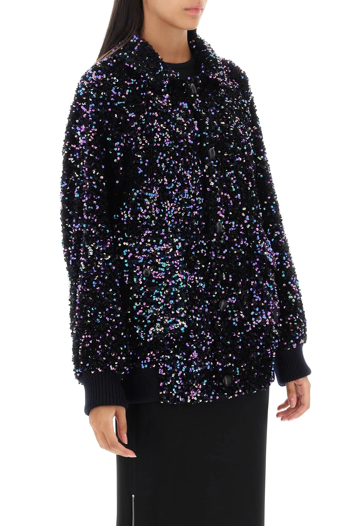 Blaze Milano Aileen Chabo Sequined Bomber Jacket BGS01 AIL Black