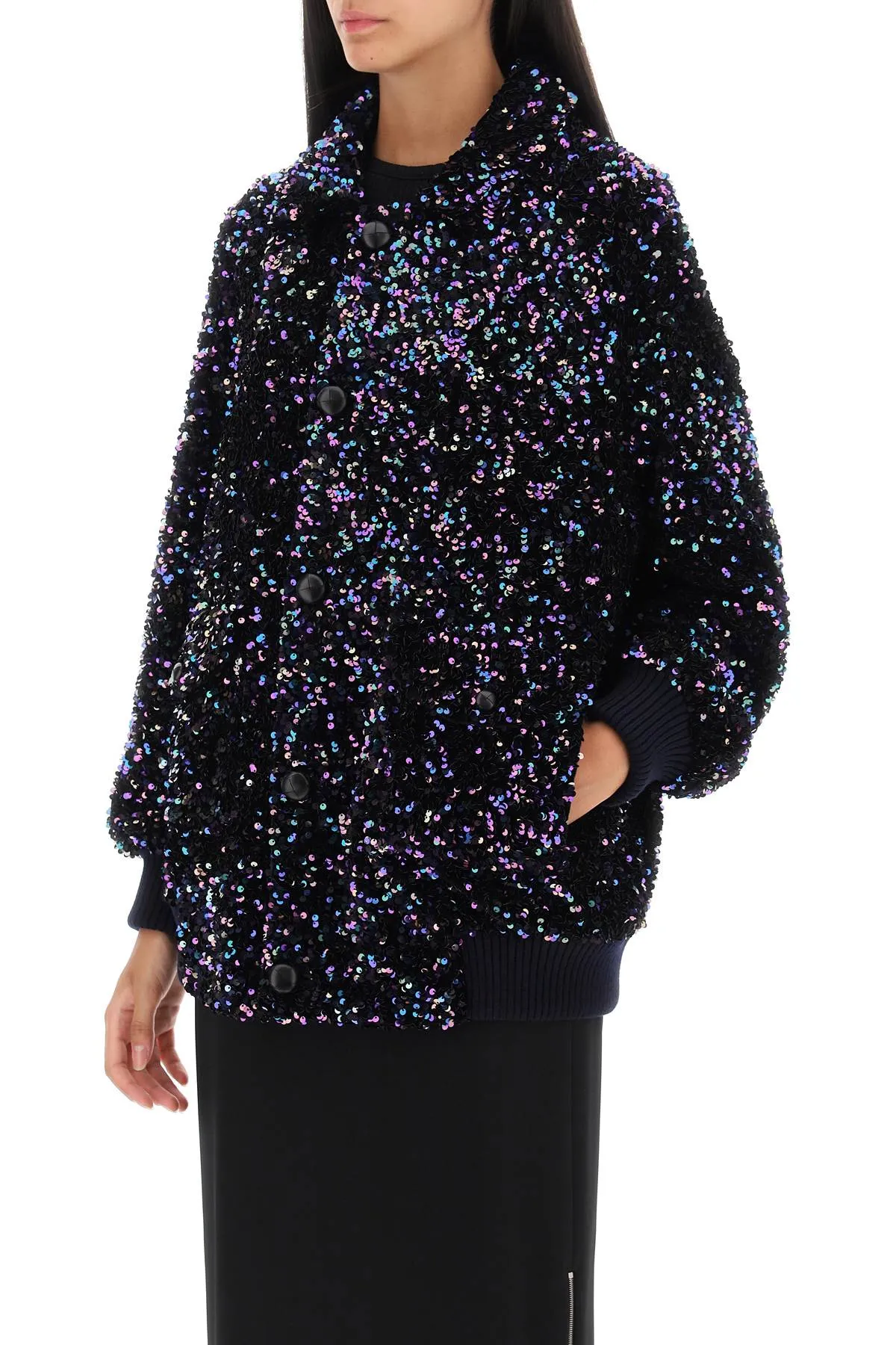 Blaze Milano Aileen Chabo Sequined Bomber Jacket BGS01 AIL Black