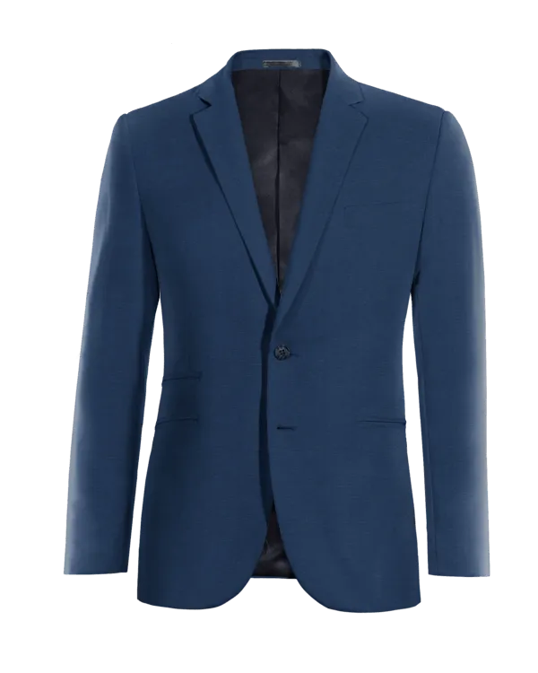  Blazer azul cobalto de entretiempo