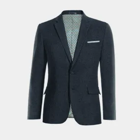  Blazer azul marino de donegal tweed esencial