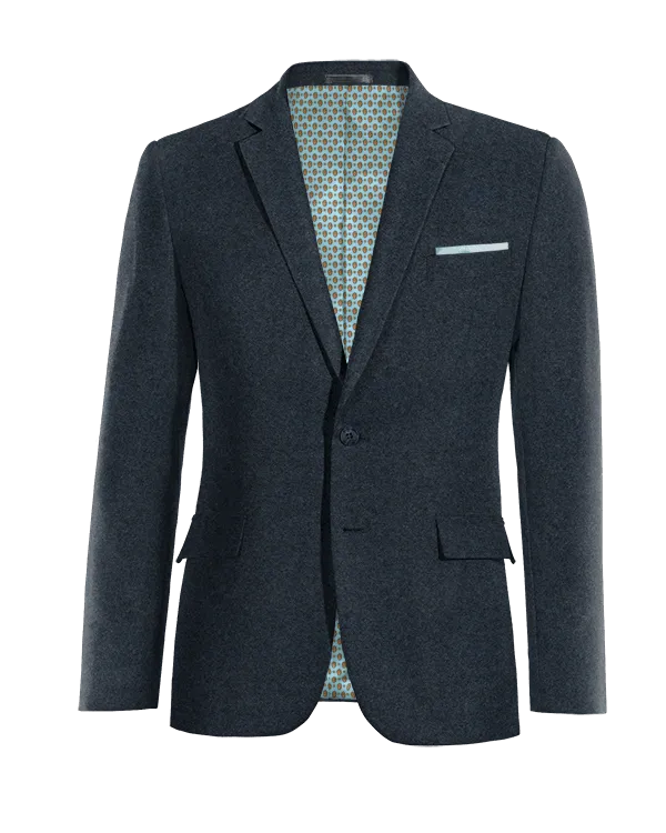  Blazer azul marino de donegal tweed esencial