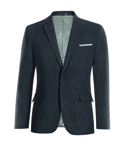  Blazer azul marino de donegal tweed esencial