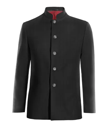  Blazer cuello mao negro Ónix esencial