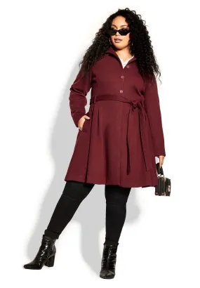 Blushing Belle Coat - port