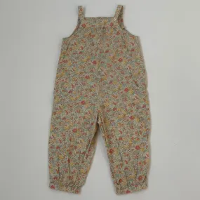 Bonpoint Yellow Tone Liberty Print Romper: 2 Years