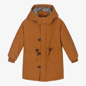 Boys Brown Parka Coat 