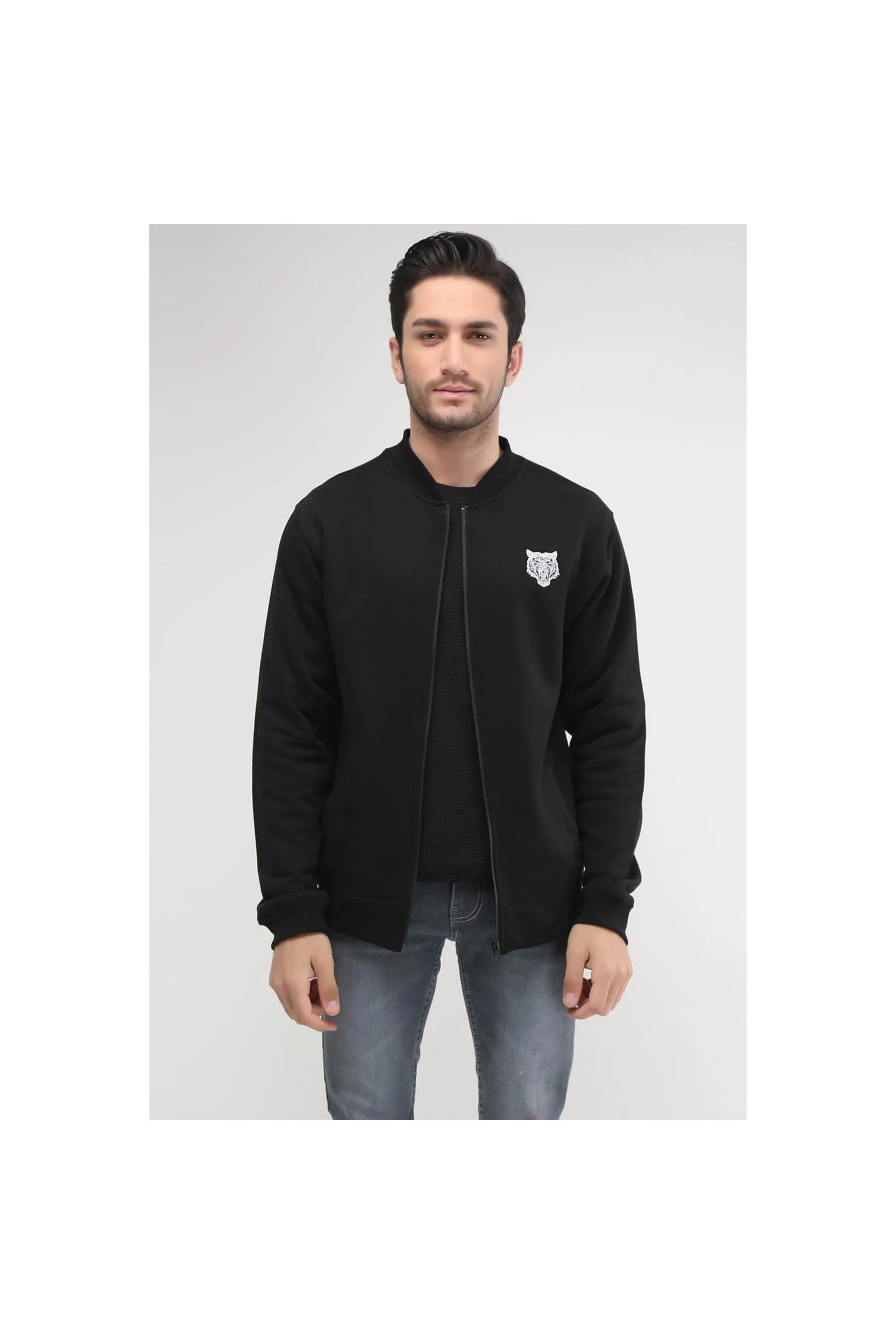 BRACKETS Zipper Black Men Jackets