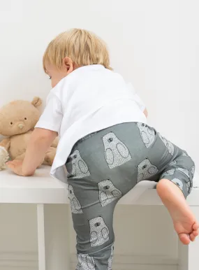 Buy FRED & NOAH Grey Bear Leggings 6-12 Month | Trousers and leggings | Tu