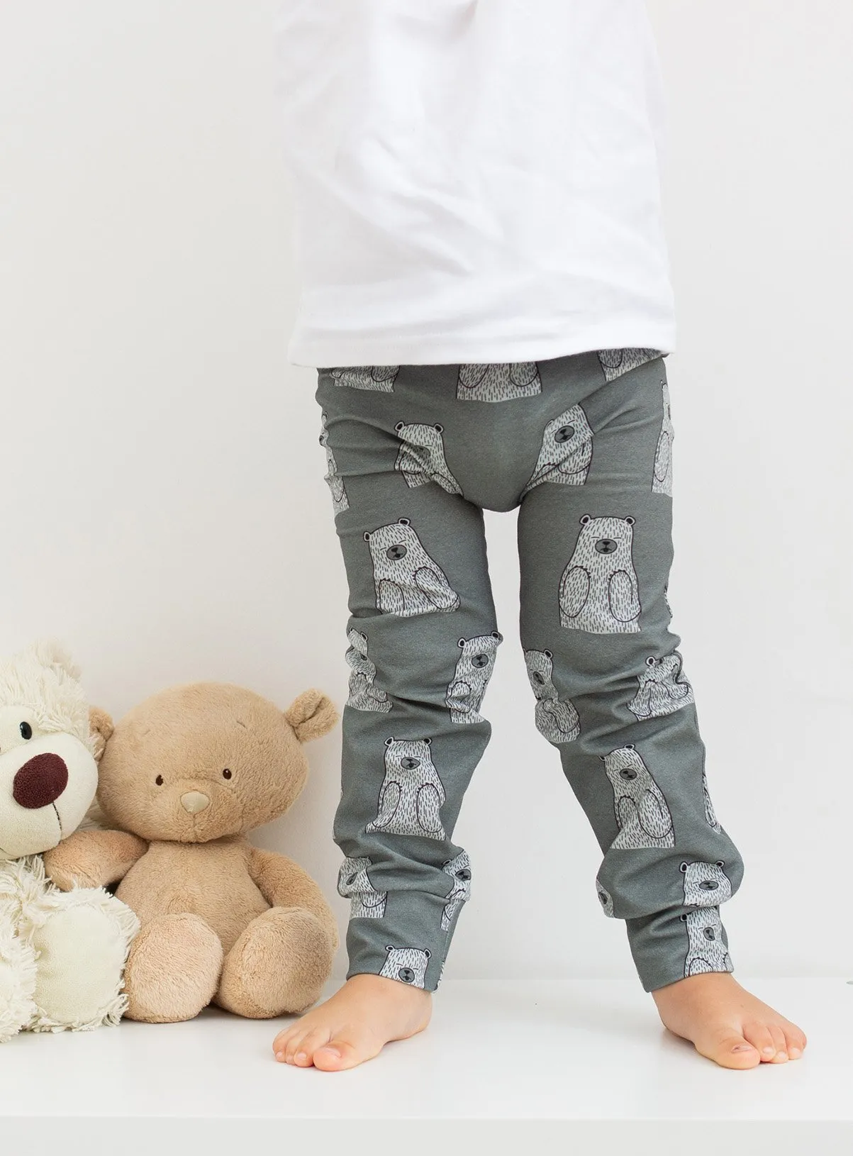 Buy FRED & NOAH Grey Bear Leggings 6-12 Month | Trousers and leggings | Tu