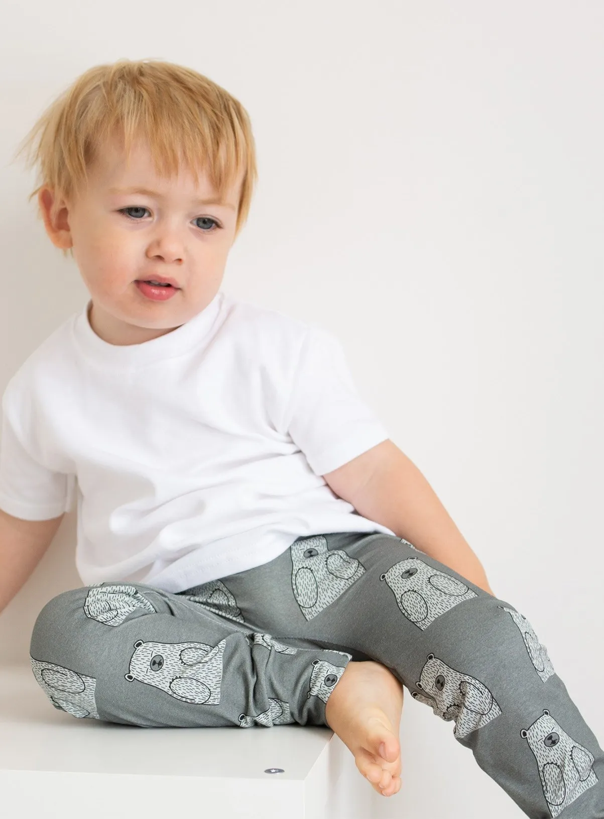 Buy FRED & NOAH Grey Bear Leggings 6-12 Month | Trousers and leggings | Tu