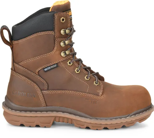 Carolina Mens Dormite CA8558 8”inch Comp Toe Waterproof Work Boot- Brown Oiled Leather