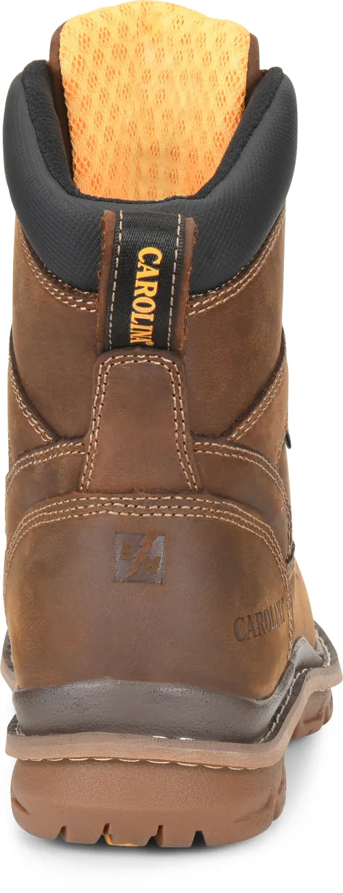 Carolina Mens Dormite CA8558 8”inch Comp Toe Waterproof Work Boot- Brown Oiled Leather