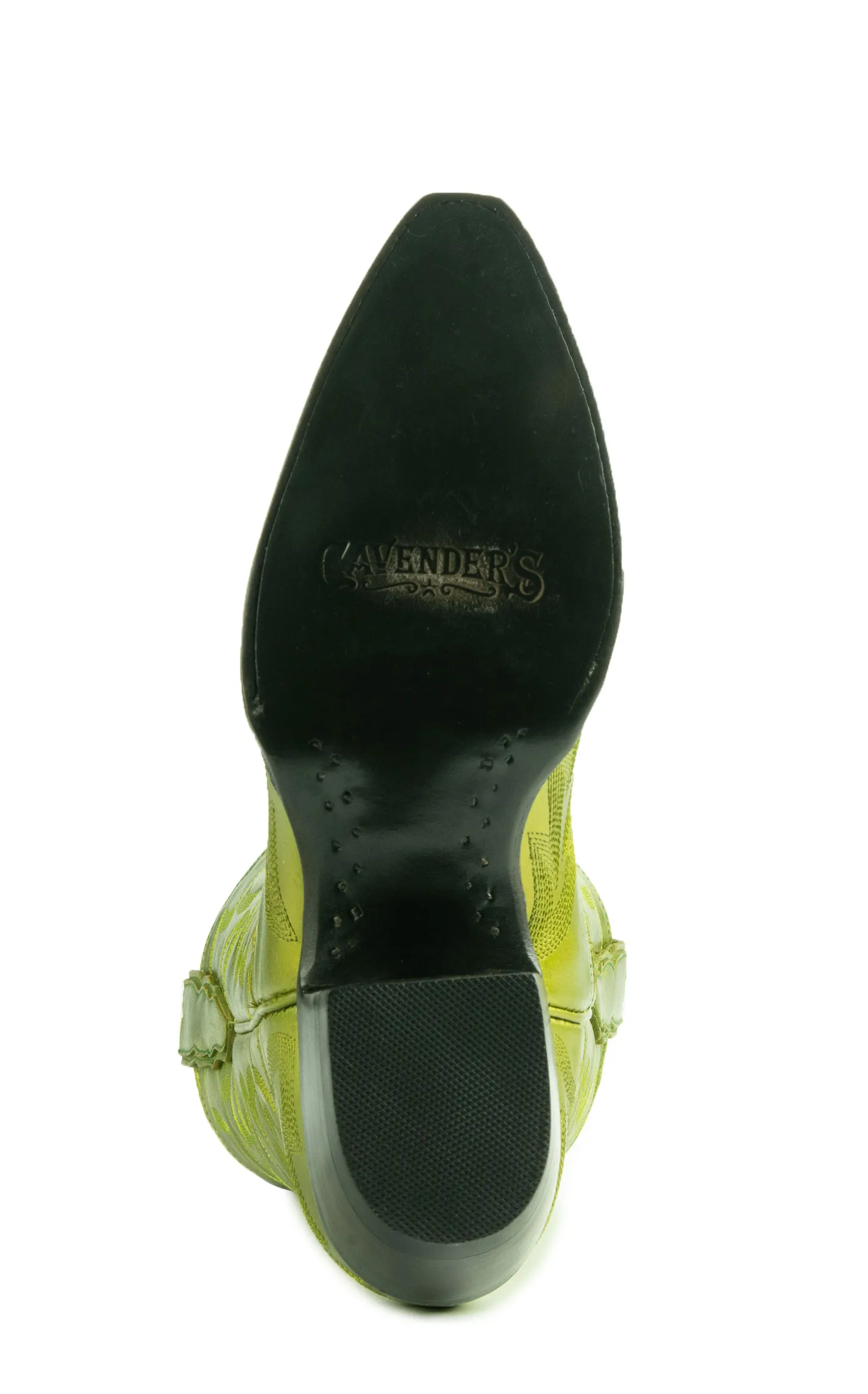 Cavender's Women's Metallic Lime Green Snip Toe Cowboy Boots