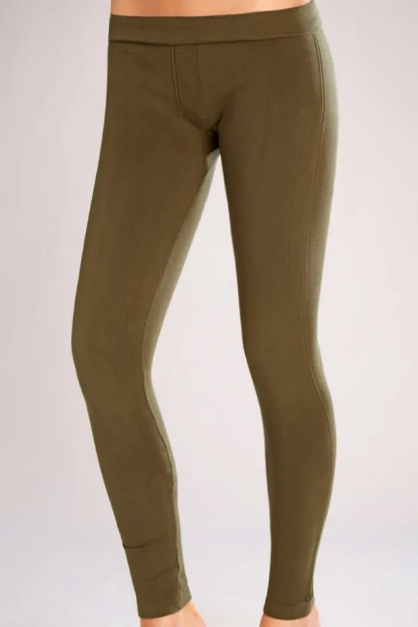 Classic Shapewear Twill Cotton Green Leggings