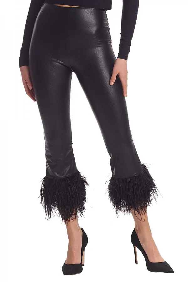 Commando Faux Leather Feather Leggings