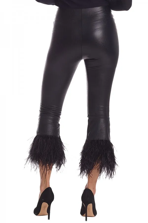 Commando Faux Leather Feather Leggings