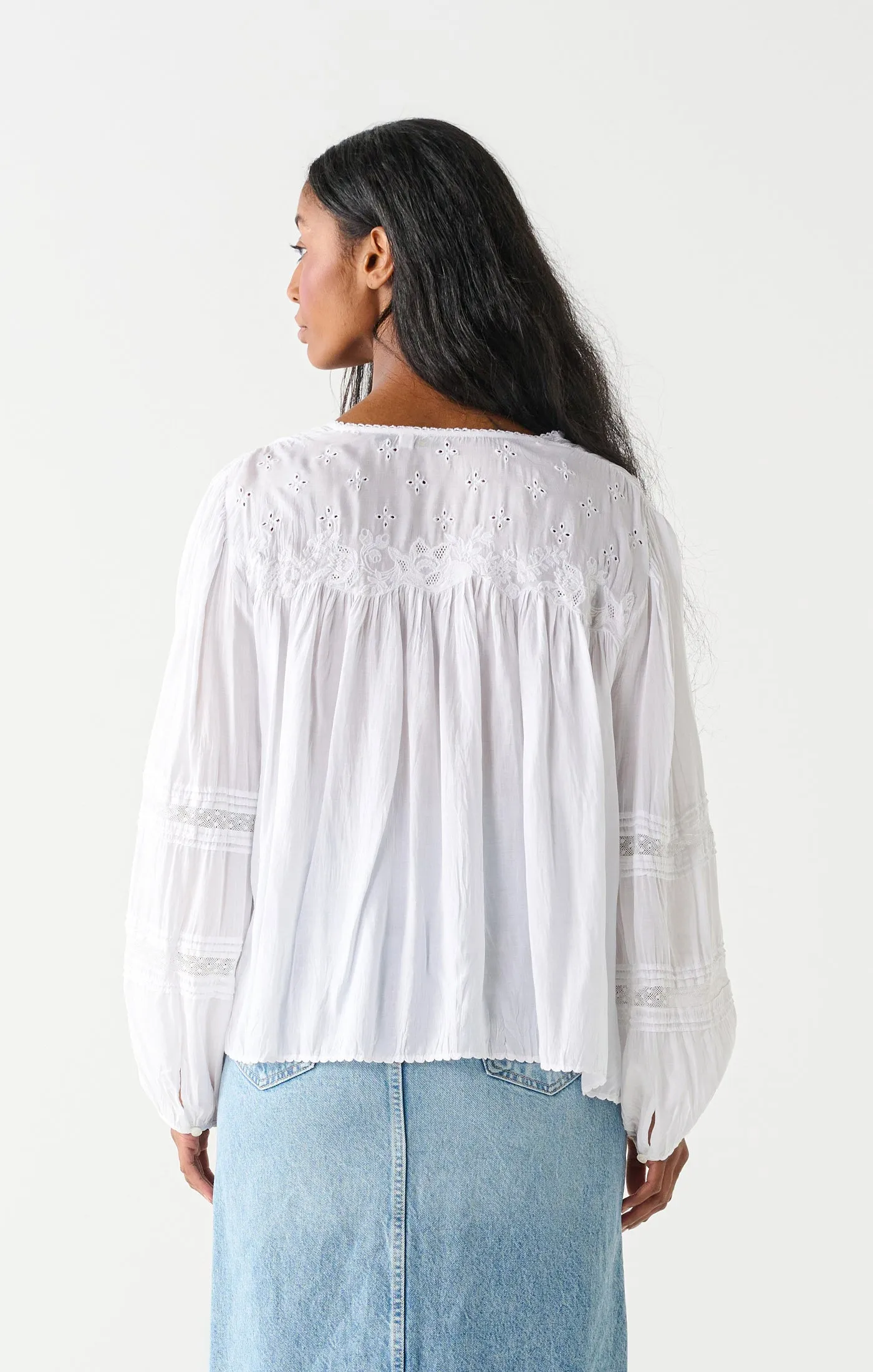 Dex White Lace Blouse