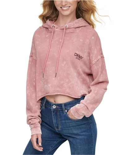 Dkny Womens Logo Hoodie Sweatshirt, TW2