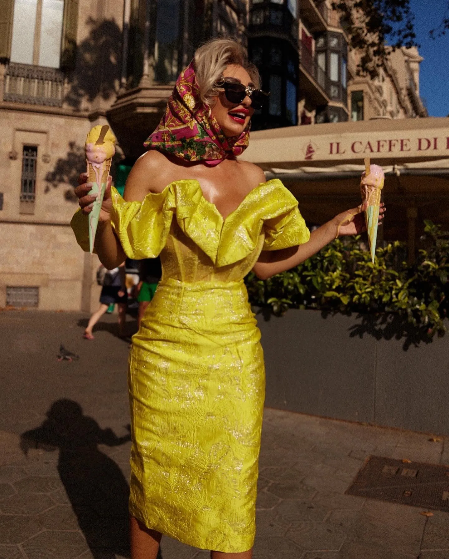 Dorsey Yellow Midi Dress