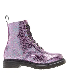 Dr. Martens 1460 Pascal Snake Metallic Suede Boots (Purple)