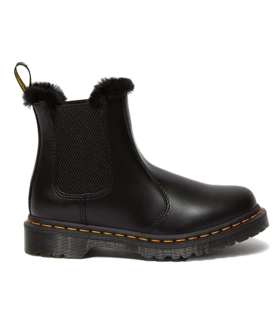 Dr. Martens 2976 Leonore Faux-Fur Lined Chelsea Boots (Dark Grey)