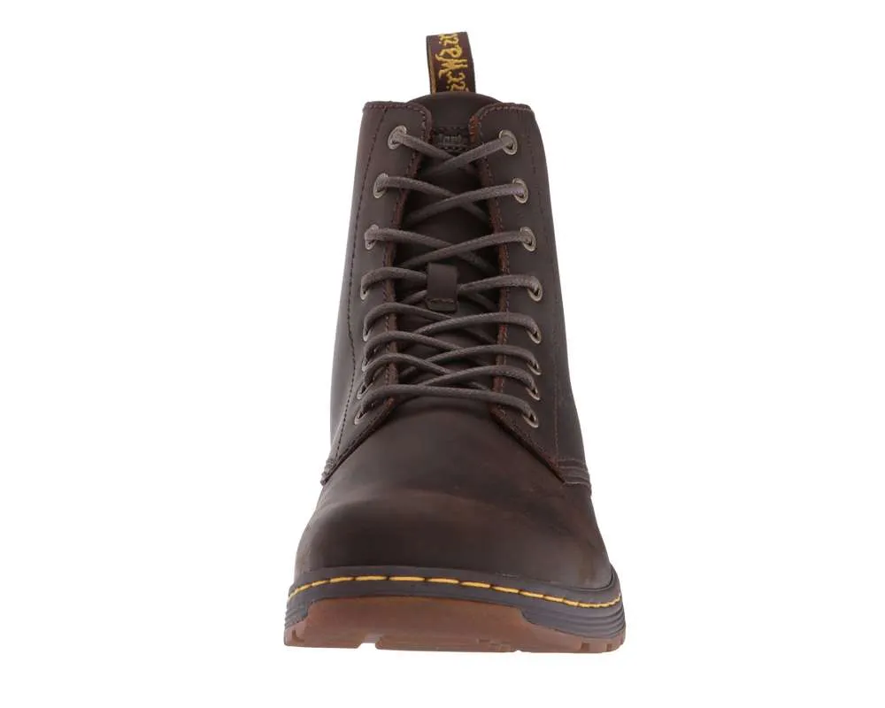 Dr. Martens Men’s Monty Combat Boots (Dark Brown)