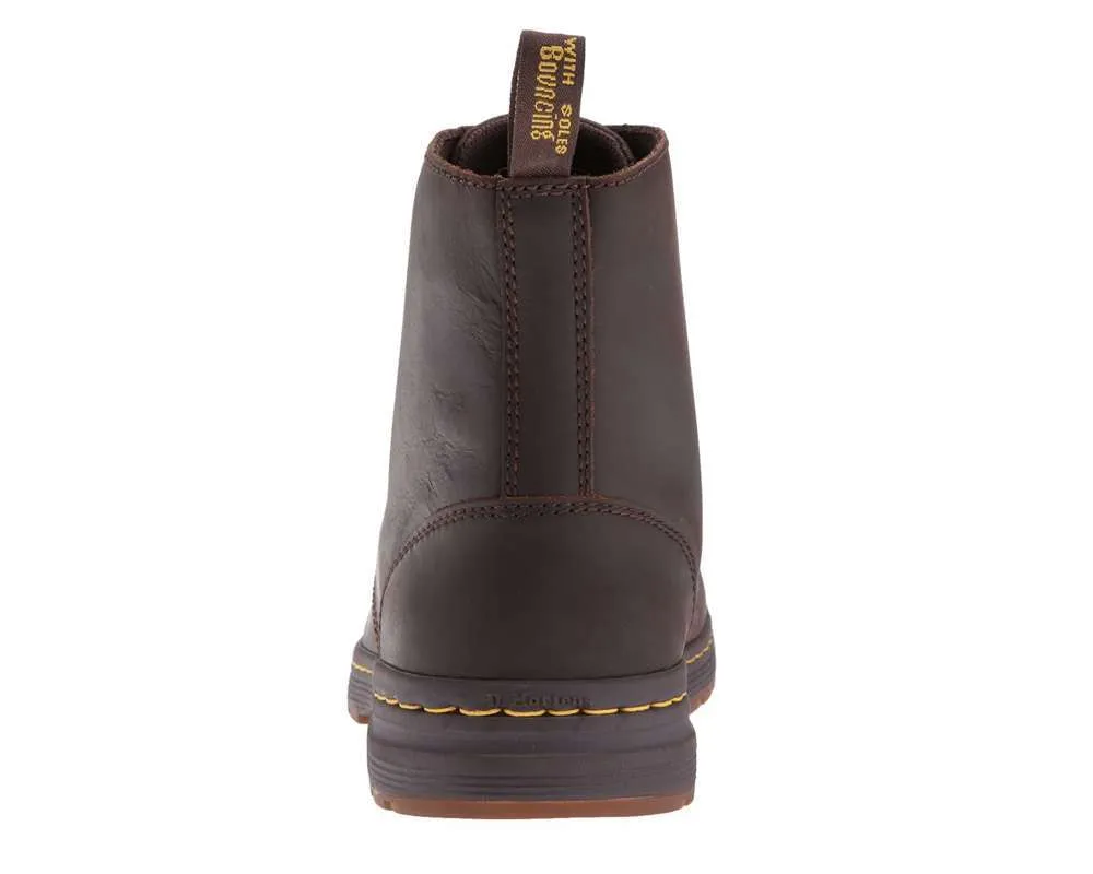 Dr. Martens Men’s Monty Combat Boots (Dark Brown)