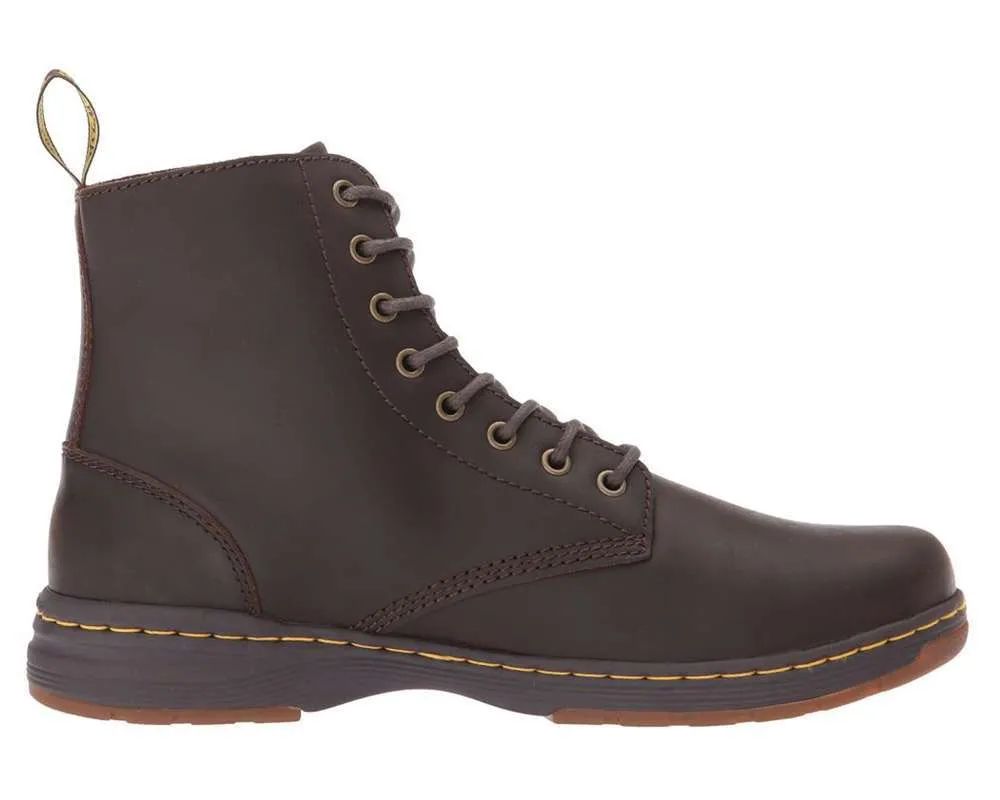 Dr. Martens Men’s Monty Combat Boots (Dark Brown)