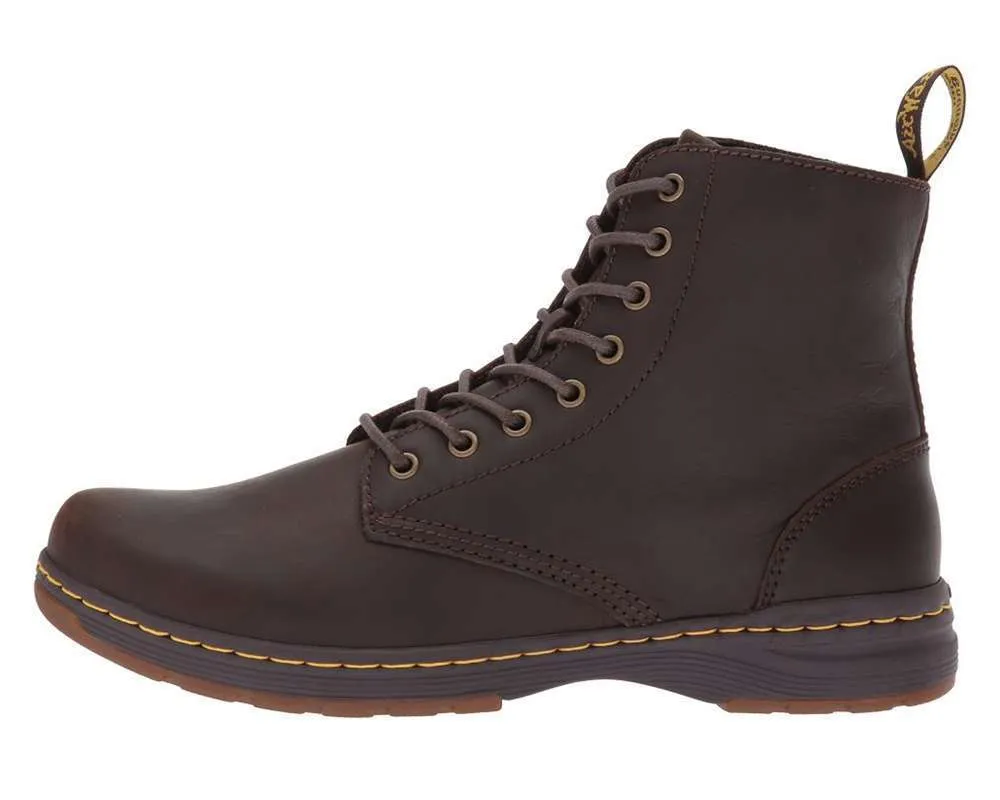 Dr. Martens Men’s Monty Combat Boots (Dark Brown)