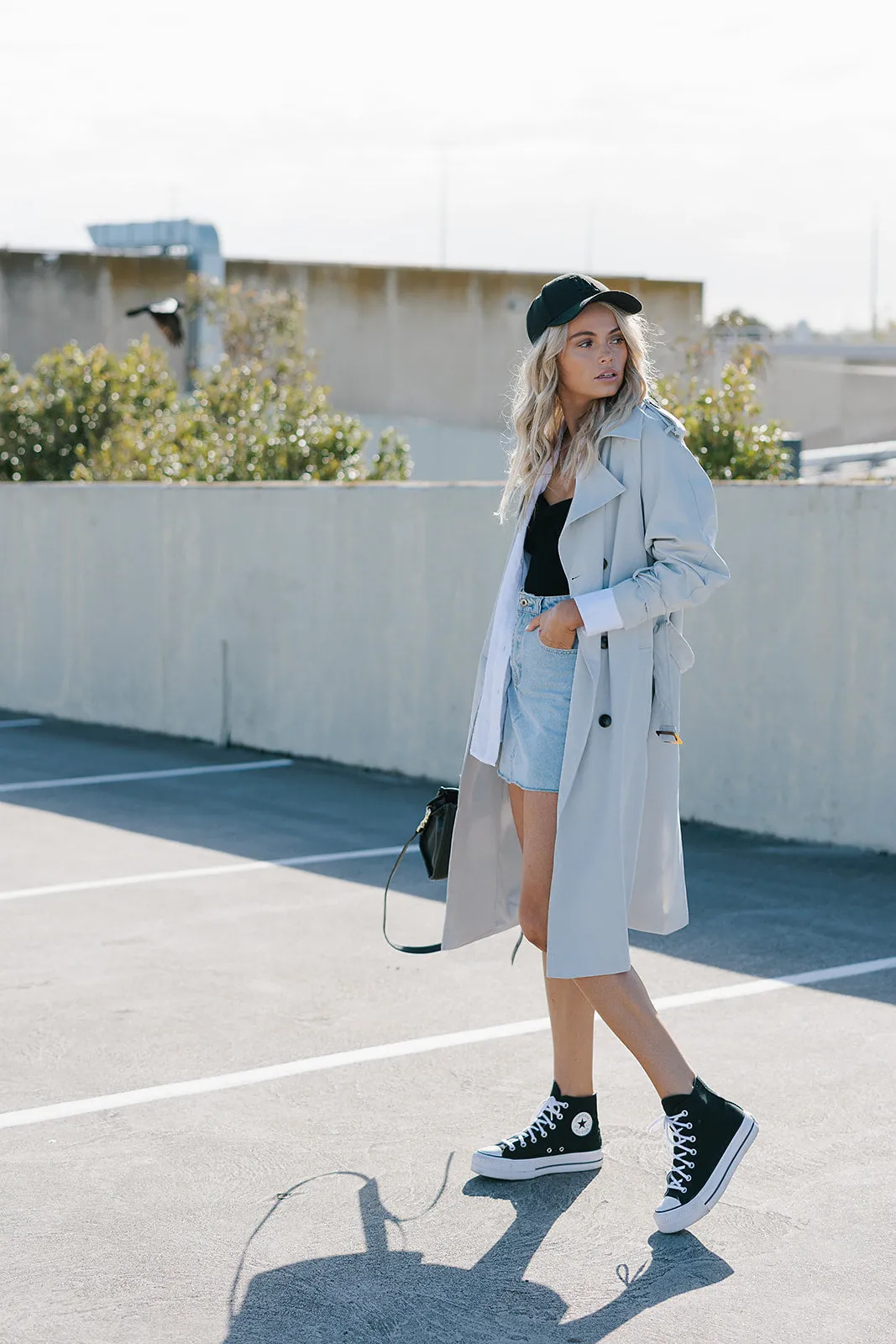 Easton Trench Coat - Grey