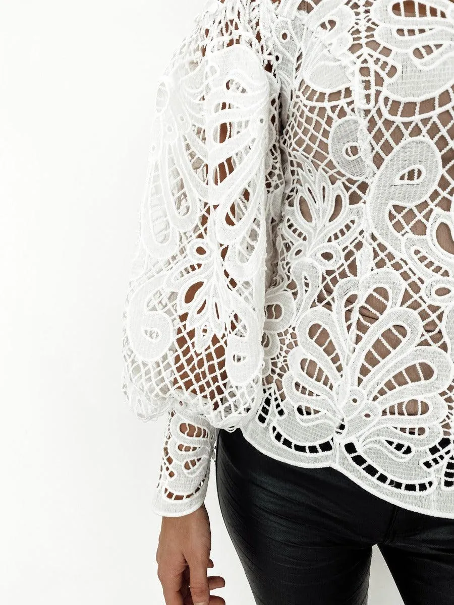 Elizabeth Lace Blouse - White