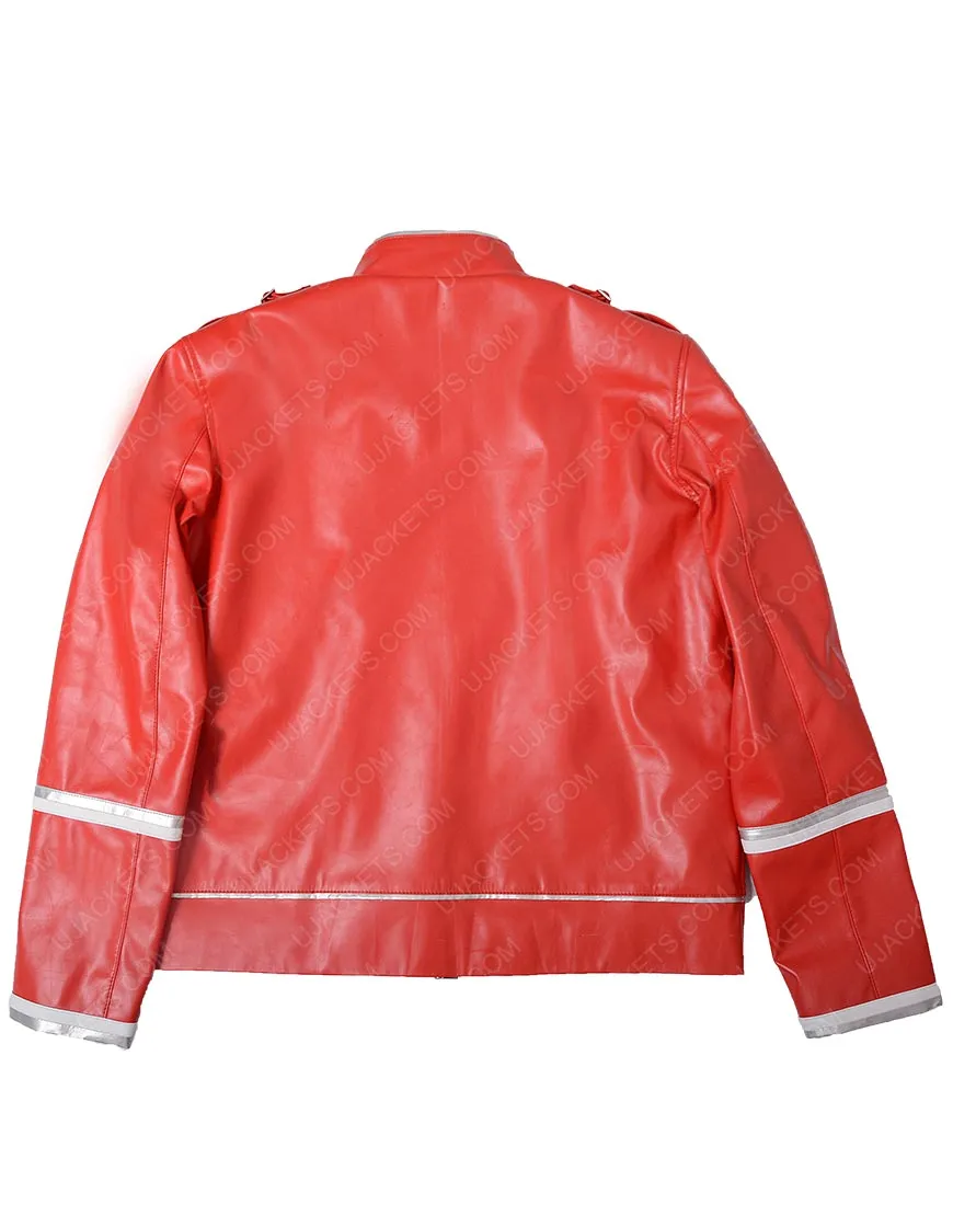 Freddie Mercury Queen Rock Band Red Leather Jacket