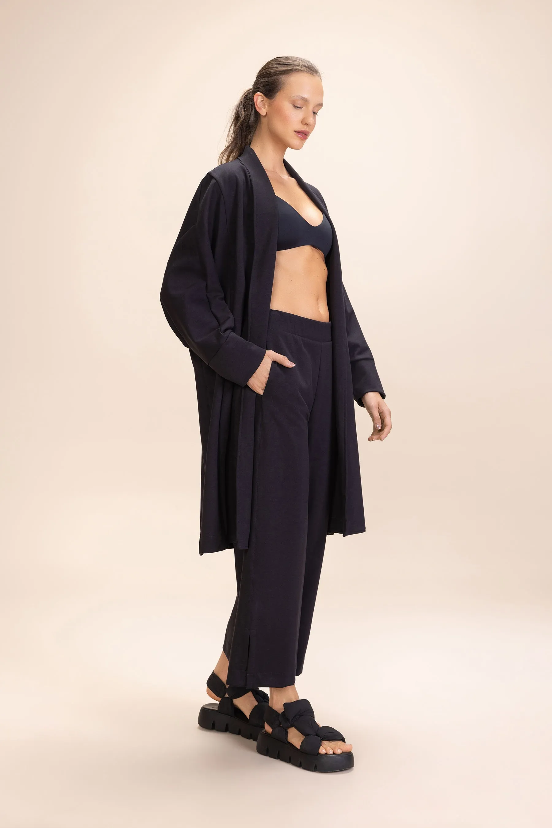 Galax Knit Wrap Coat