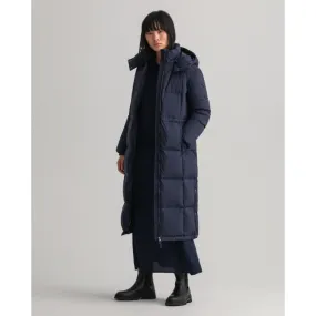 GANT Full Length Down & Feather Coat - Evening Blue 4751057