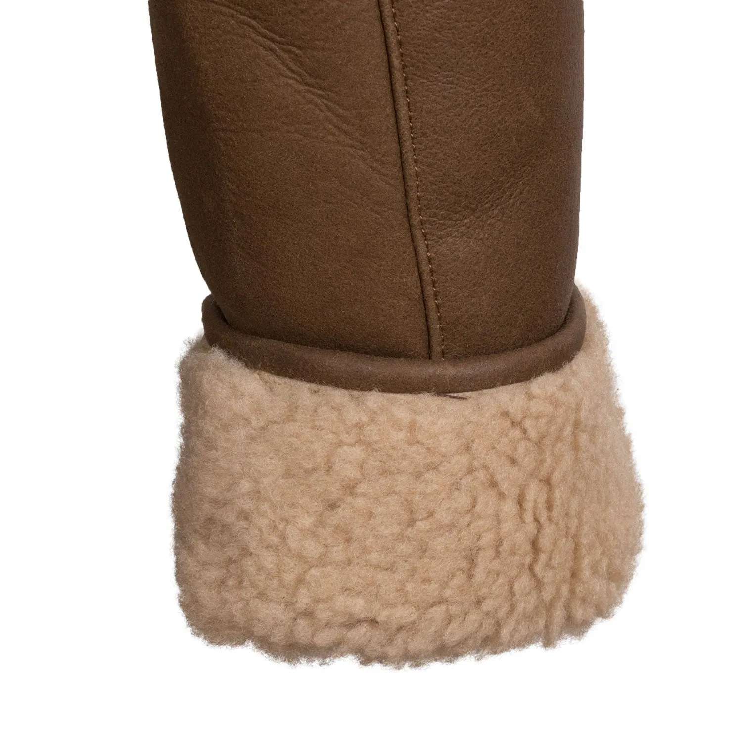 Halyna Ladies Luxury Cognac Sheepskin Coat